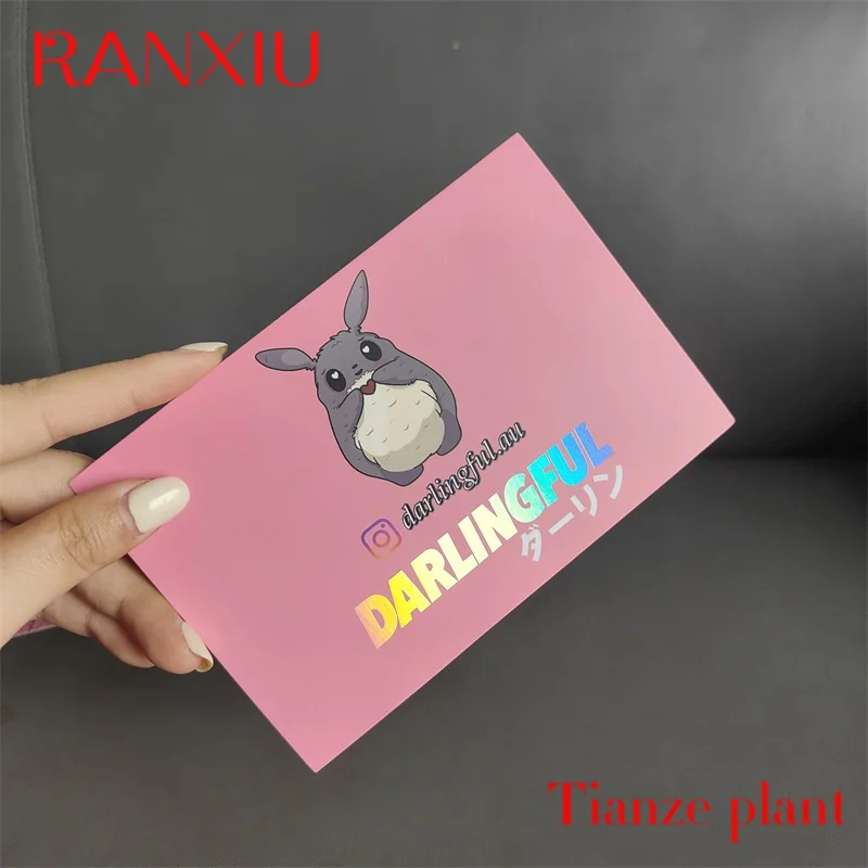 

CustomCustom Luxury 400g 10*15cm holographic card double sided printing of your logo