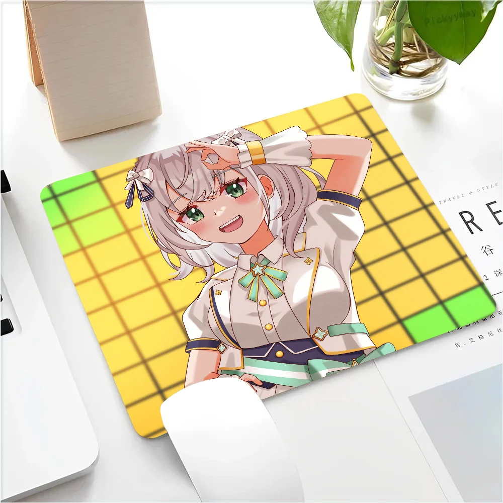 Noel Shirogane Hololive Girl Anime Mousepad Small LockEdge Mouse Pad For Gamers Computer Desk Pad Anti-slip Rubber