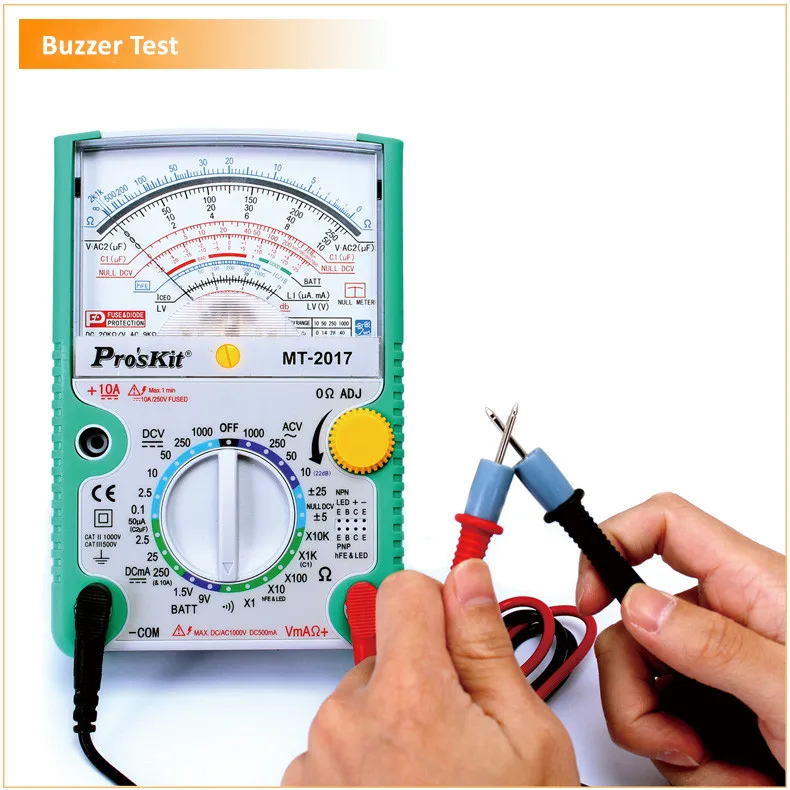 Pro\'sKit-MT-2017 Pointer Type Anti-Error Test, Three Electric Pen, MT2017, Safety Standard, Protective Function, Analog Multimet