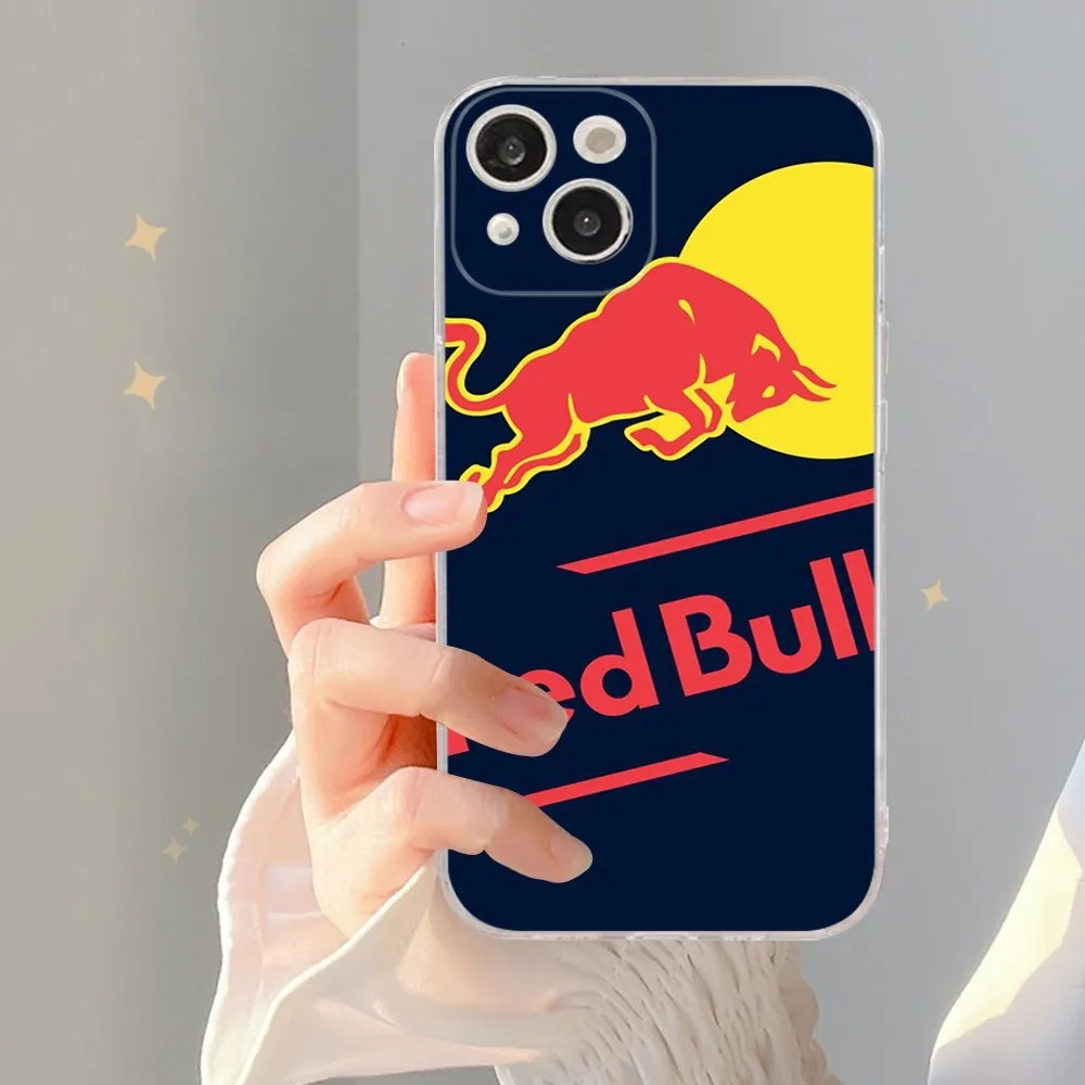 RED Energy drink Bull   Silicone Soft for iphone 15 14 13 12 11 Pro Mini XS MAX 8 7 6 Plus X XS XR Cover