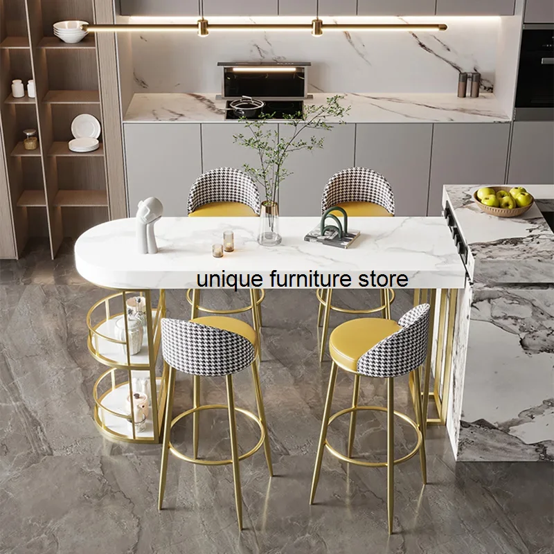 Minimalist Nordic Bar Table Modern White Family Luxury Bar Table Luxury Living Room Decoration