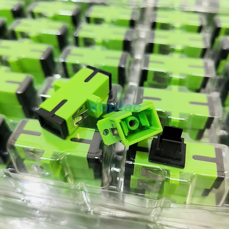 Fiber Optic Adapter SC APC Connector Simplex SM Single Mode Plastic Conector SC APC Fibra Optica Flange SC APC FTTH