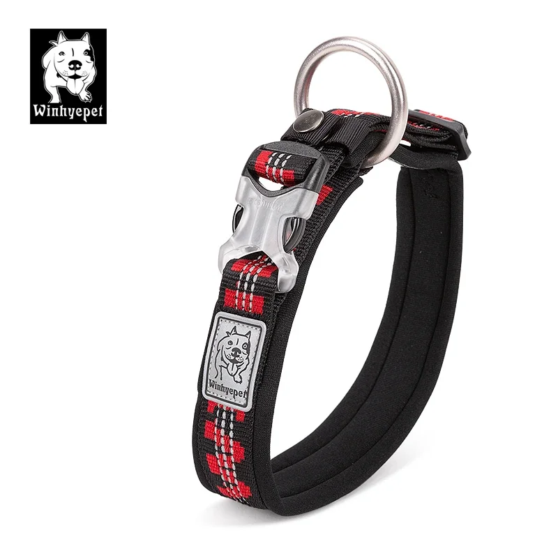 Winhypet-Comfortable Padded Pet Collar, Buckle for Dogs, No Pulling, Walking Accessories, Free Shipping