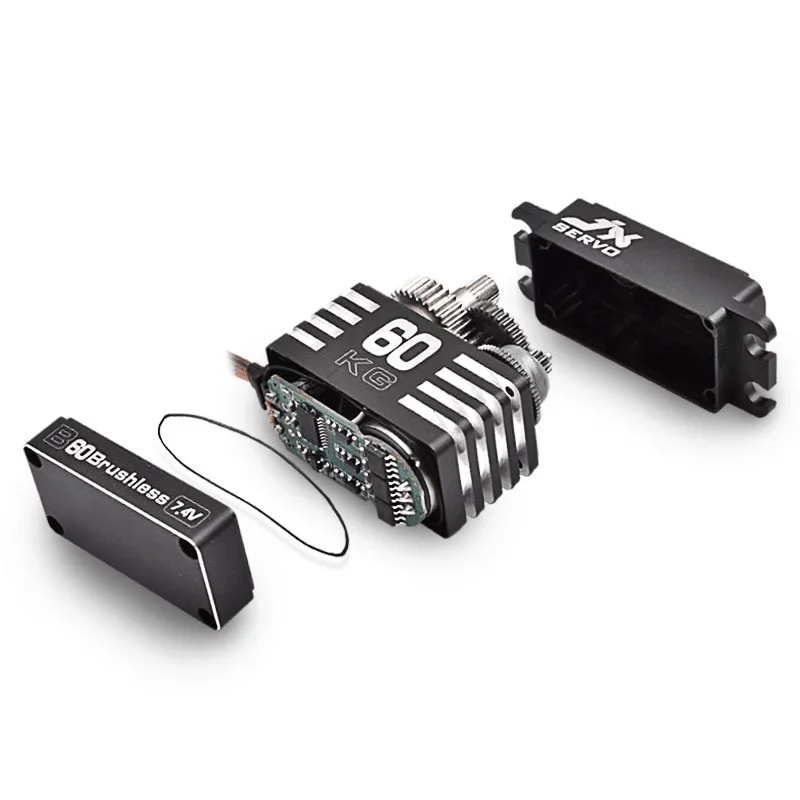Servo digitale a coppia elevata da 60 kg Motore brushless HV con guscio in alluminio completamente impermeabile per auto RC Robot Crawler JX B60