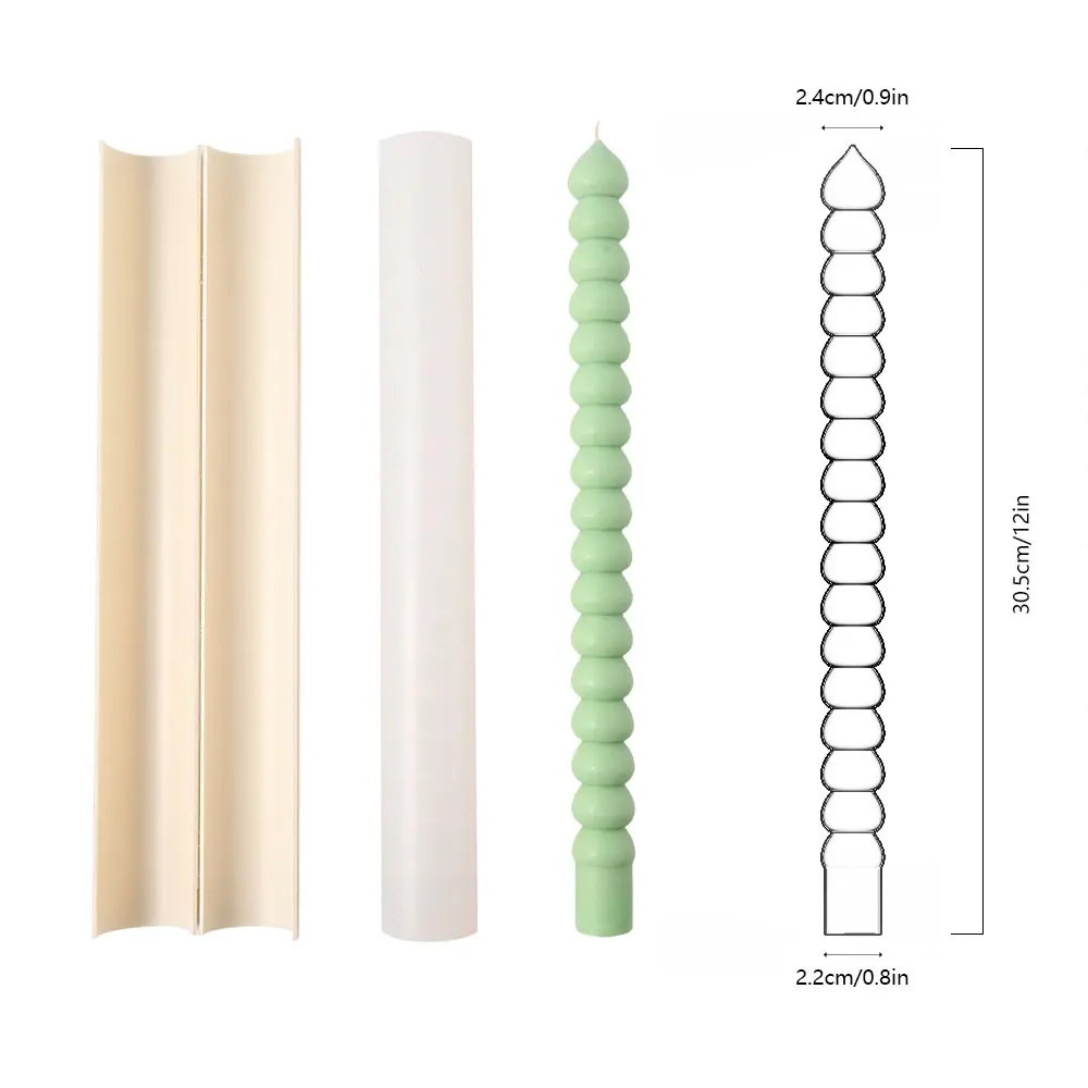 Boowan Nicole lange Spirale Silikon Kerzen form handgemachte Duft kerzen form Home Decoration Tools