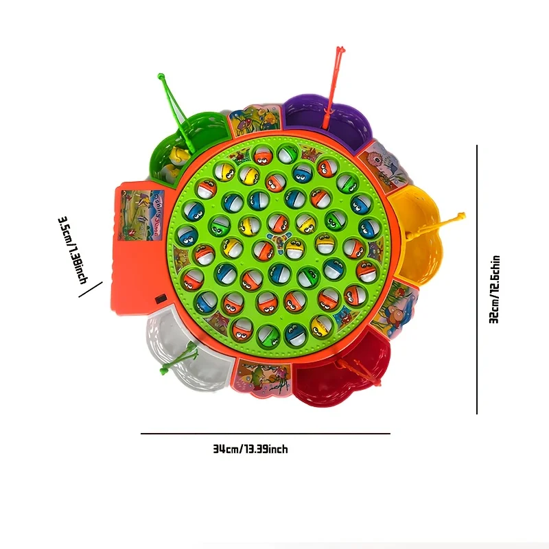 51 pezzi Giocattolo da pesca elettrico per bambini - Set di dischi da pesca rotanti - Giocattolo per bambini e genitori per interattare insieme