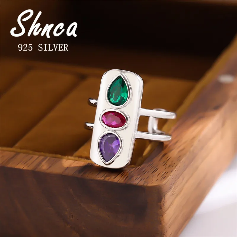 

Роскошные свадебные Открытые Кольца из искусственного серебра с прямоугольным кубическим цирконием для женщин, сказочный подарок LR296