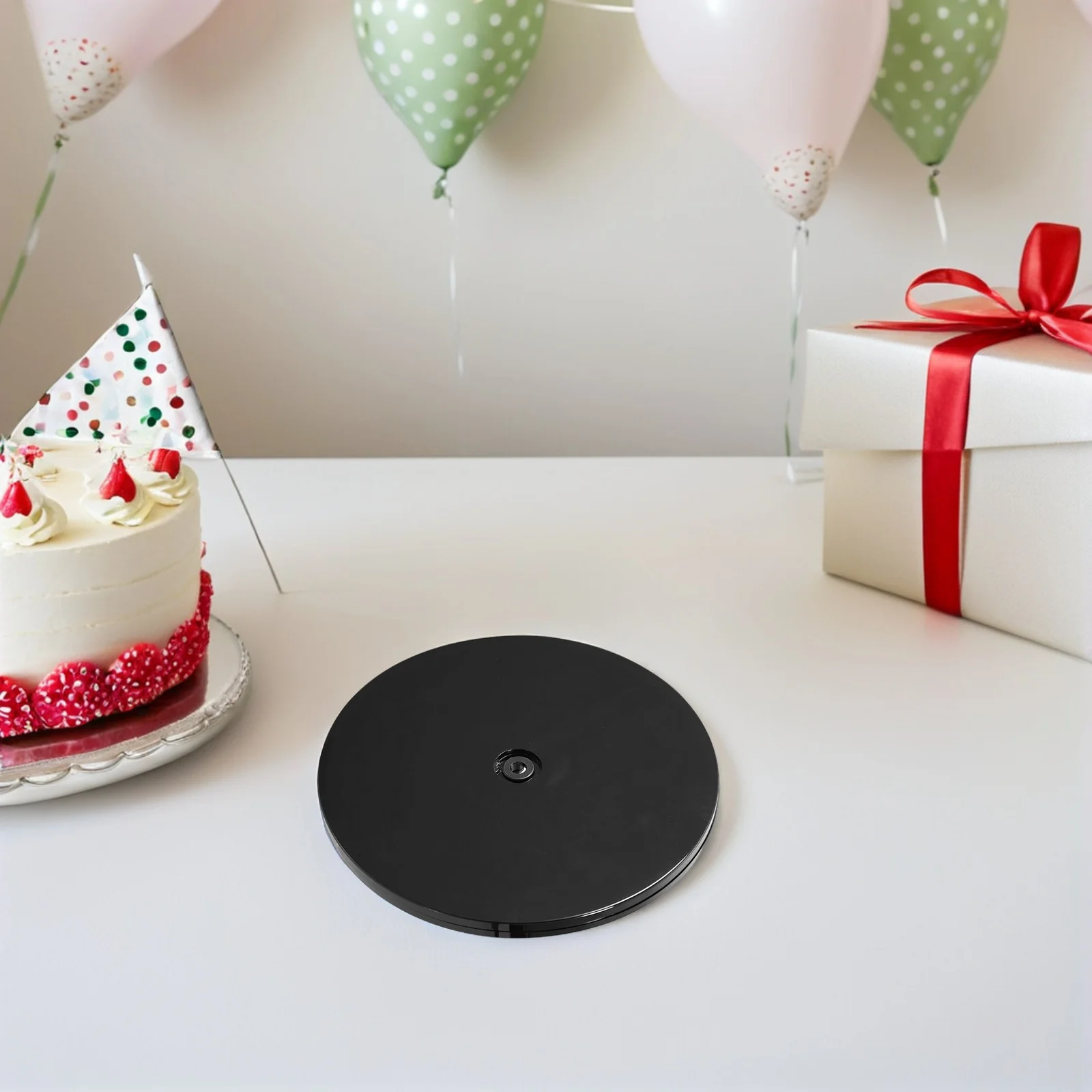 Rotating Cake Stand 360 Degree Turntable Display Stand ABS Material Creative Multi-functional Swivel Tray for Home Office