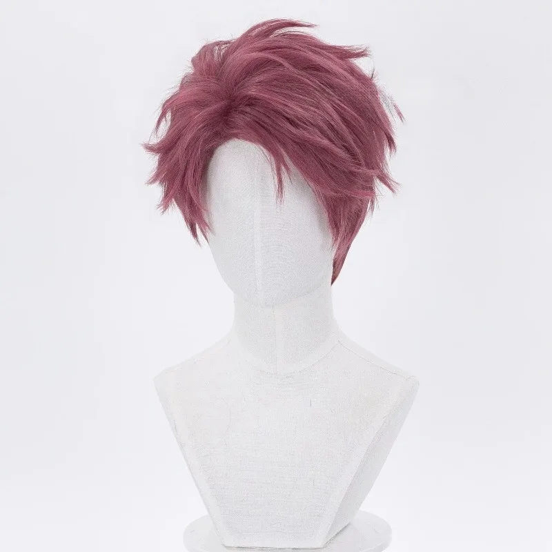 Valko Wig Game Love and Deepspace Cosplay Red Short Hair Synthetic Wigs Role Play Props Accessories for Men Theme Party view 3