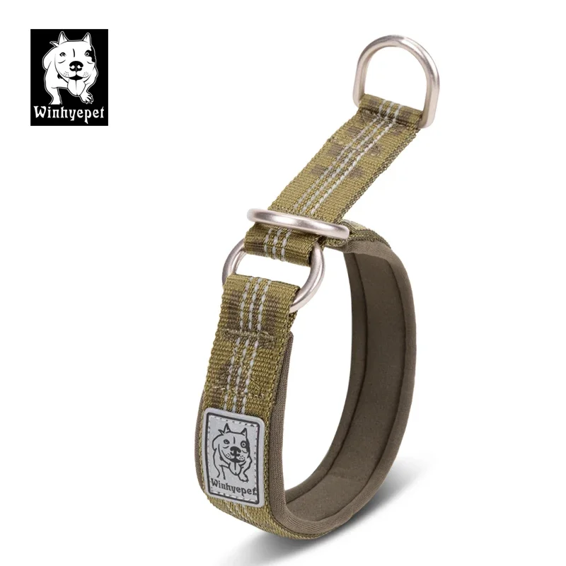 

Winhye Pet Collar P Chain Best Neoprene Padded Half Choke Training for Large Medium Small Bonus Dog Tracker Tag Feature YC1852