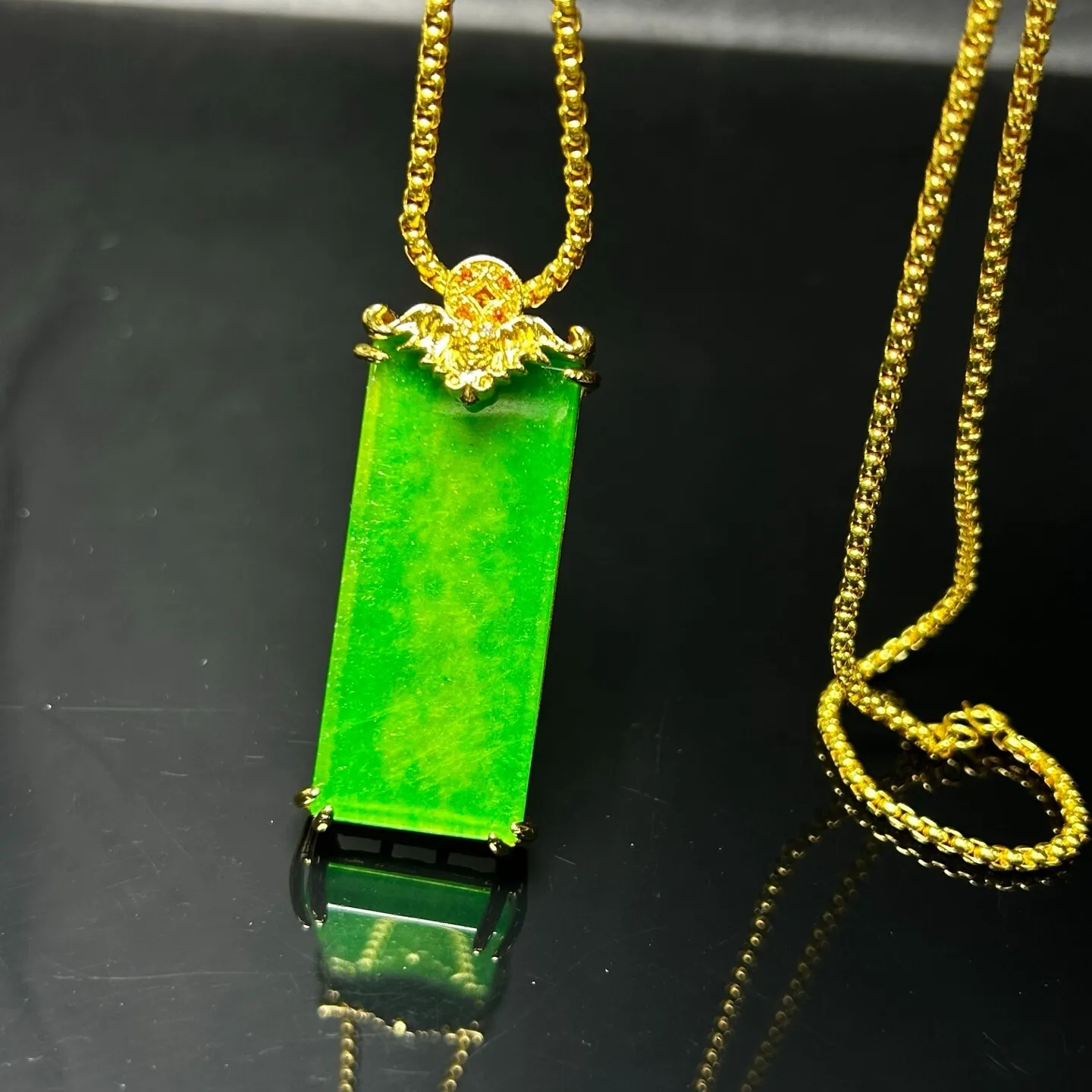 RealNatural High Ice Green Jade Jadeite amulet Pendant&Necklaces Peace Plaque