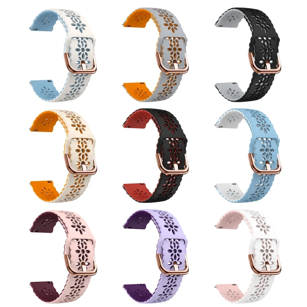 Ремешок 20 мм для Samsung Galaxy Watch 5 4 44 мм 40 мм/4 Classic 46 мм 42 мм, силиконовый браслет для Galaxy Watch 5 pro 45 мм