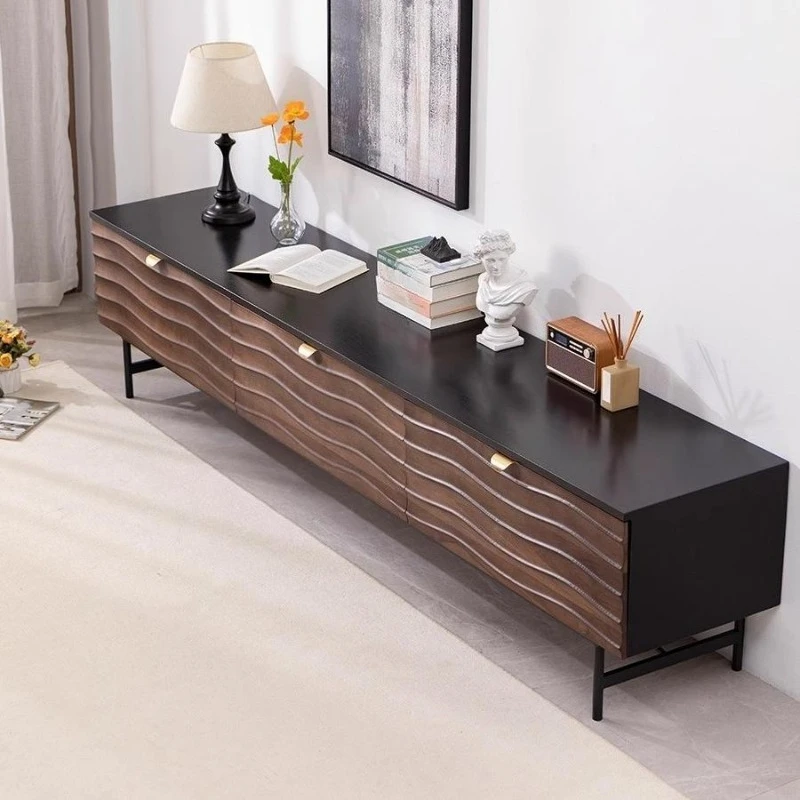 

Solid wood TV cabinet storage cabinet modern simple medieval style creative living room sideboard floor cabinet