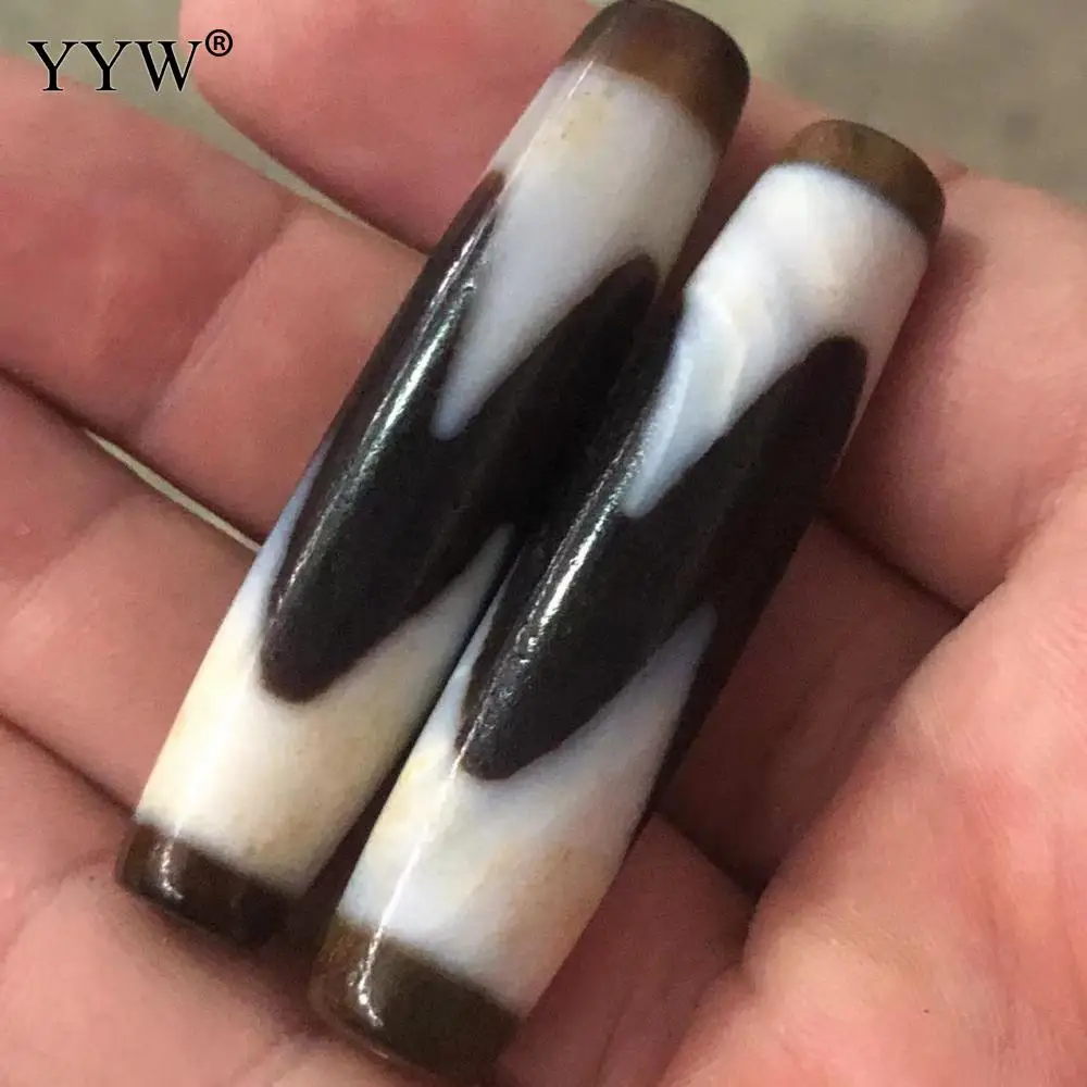 Quality Natural Tibetan Agate Onyx Dzi Beads Whole Sale Vintage Jewelry Making DIY Necklace Bracelet 56x13mm Tibetan Dzi Beads