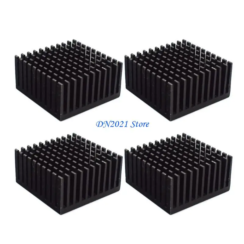 F3KE 4PCS 40x40x20mm Aluminum Chipset Heatsink Radiator Heat Sink Cooling Fin with for 3M Tape for CPU LED Power Active Compo