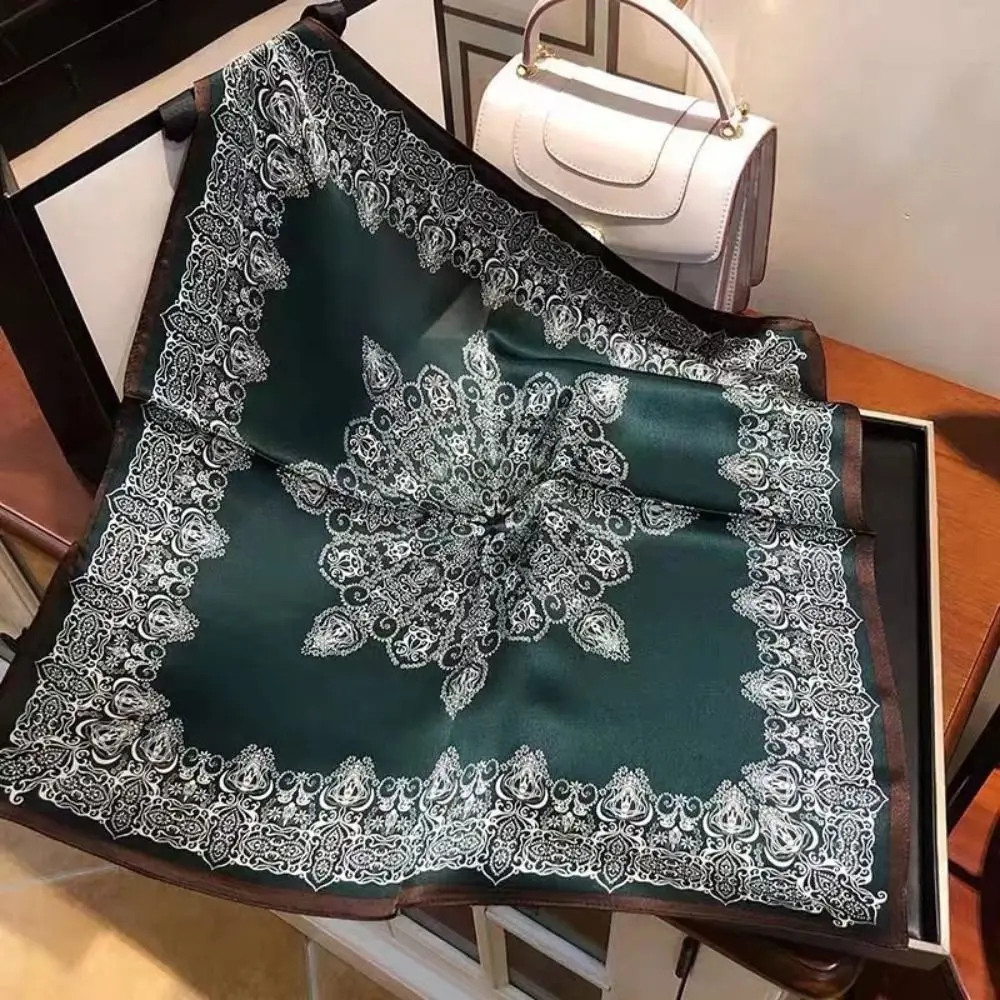 

Ночные шарфы с квадратным вырезом 27,5 дюйма, атласные завязки на шею, обертывание волос, шелковый шарф для волос для женщин