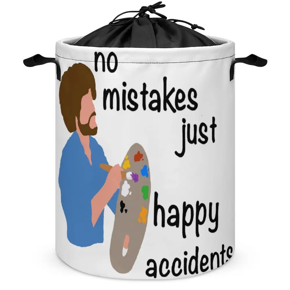 No Mistakes Just Happy Accidents for Sale Laundry Basket Storage Box Organizer Division Cute Storage of Socks Handle on Both Sid