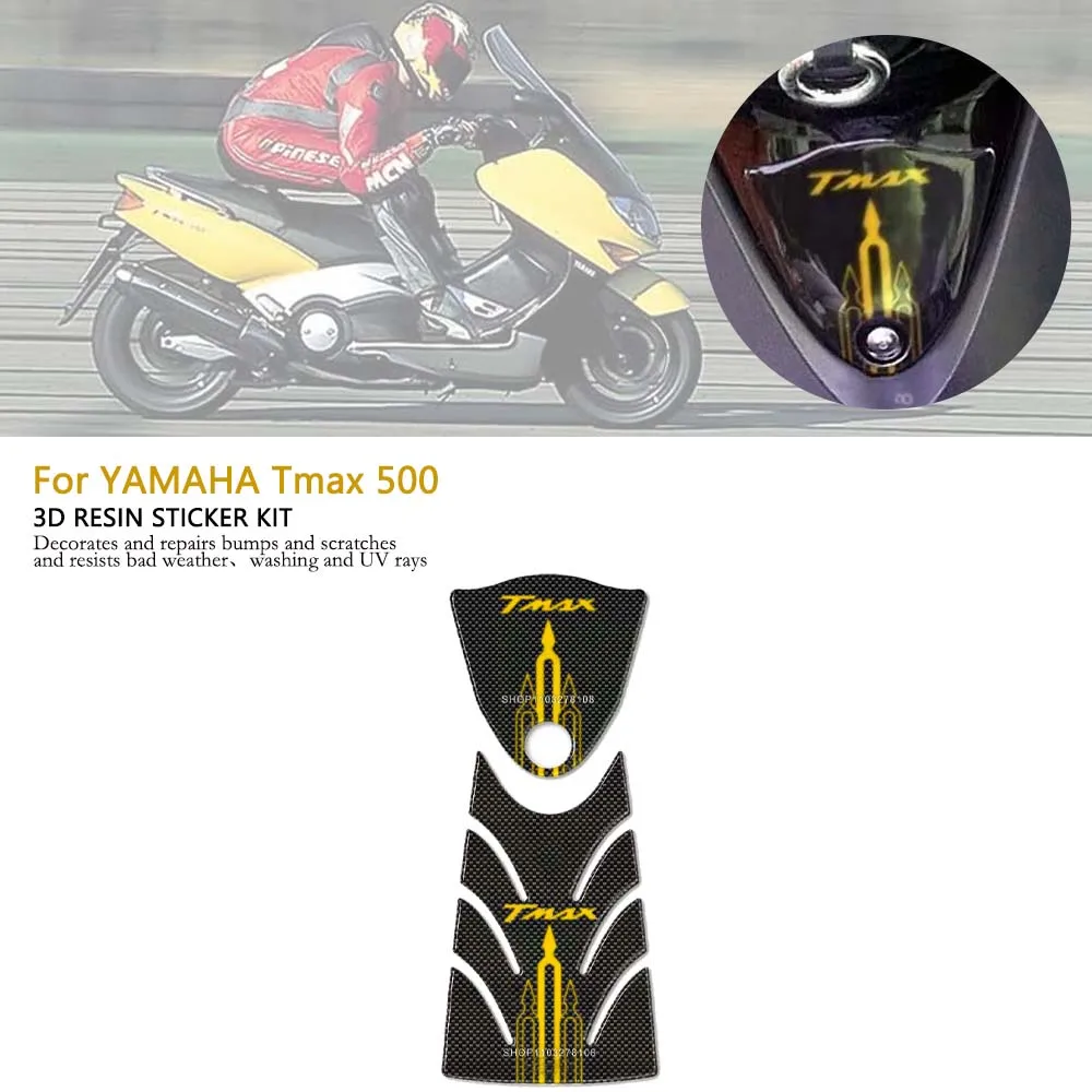

For YAMAHA Tmax 500 2008-2011 High-quality Motorcycle Accessories 3D Resin Sticker Waterproof Anti-scratch Tank pad Sticker kit