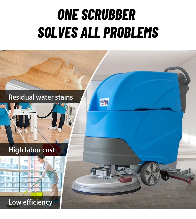 Wet and Dry Cleaning Equipment Carpet Cleaning Machine Compact Electric Floor Scrubber