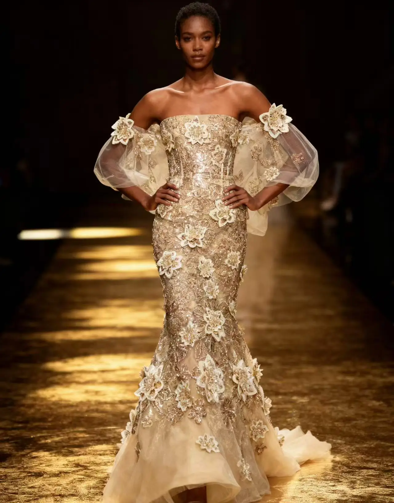 

Luxury African Sequins Beaded Lace Fabric 2026 High Quality Lace 5 Yards French Lace Fabric Nigerian Net Lace Fabrics Party Sew