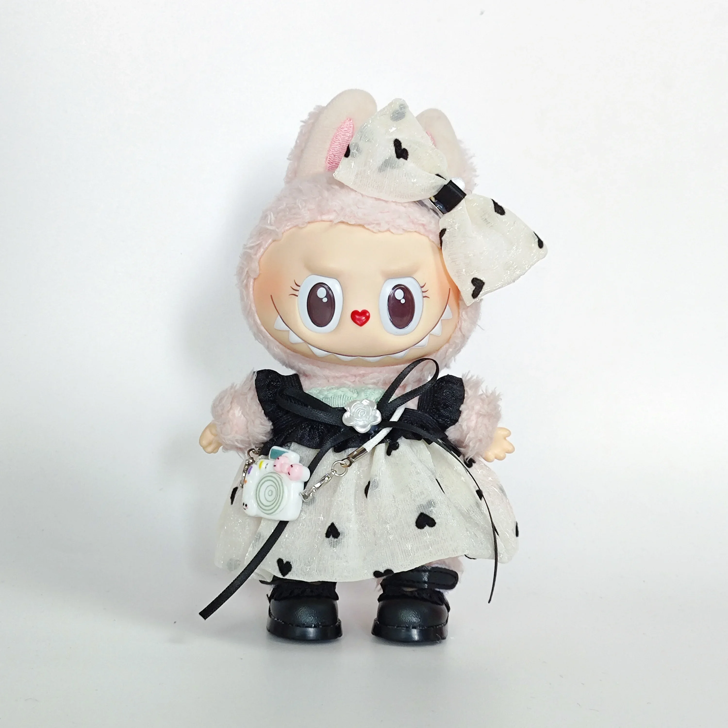 17 см кукольная одежда Labubu, милая модная одежда V1V2 Idol, детский подарок «сделай сам», платье Labubu, плащ, подарочная одежда, аксессуары для волос Ropa