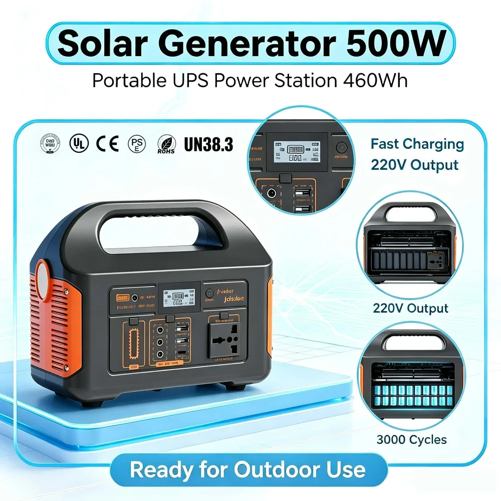 300W/500W 460Wh Tragbare Powerstation Generator LiFePO4 EU US UK 220V/110V …
