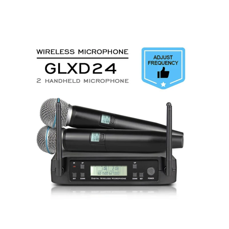 AOSHEN GLXD24 FM Beta87 Handheld Dynamic Mic Vocal Microfone Beta58 Wireless Microphone SM58