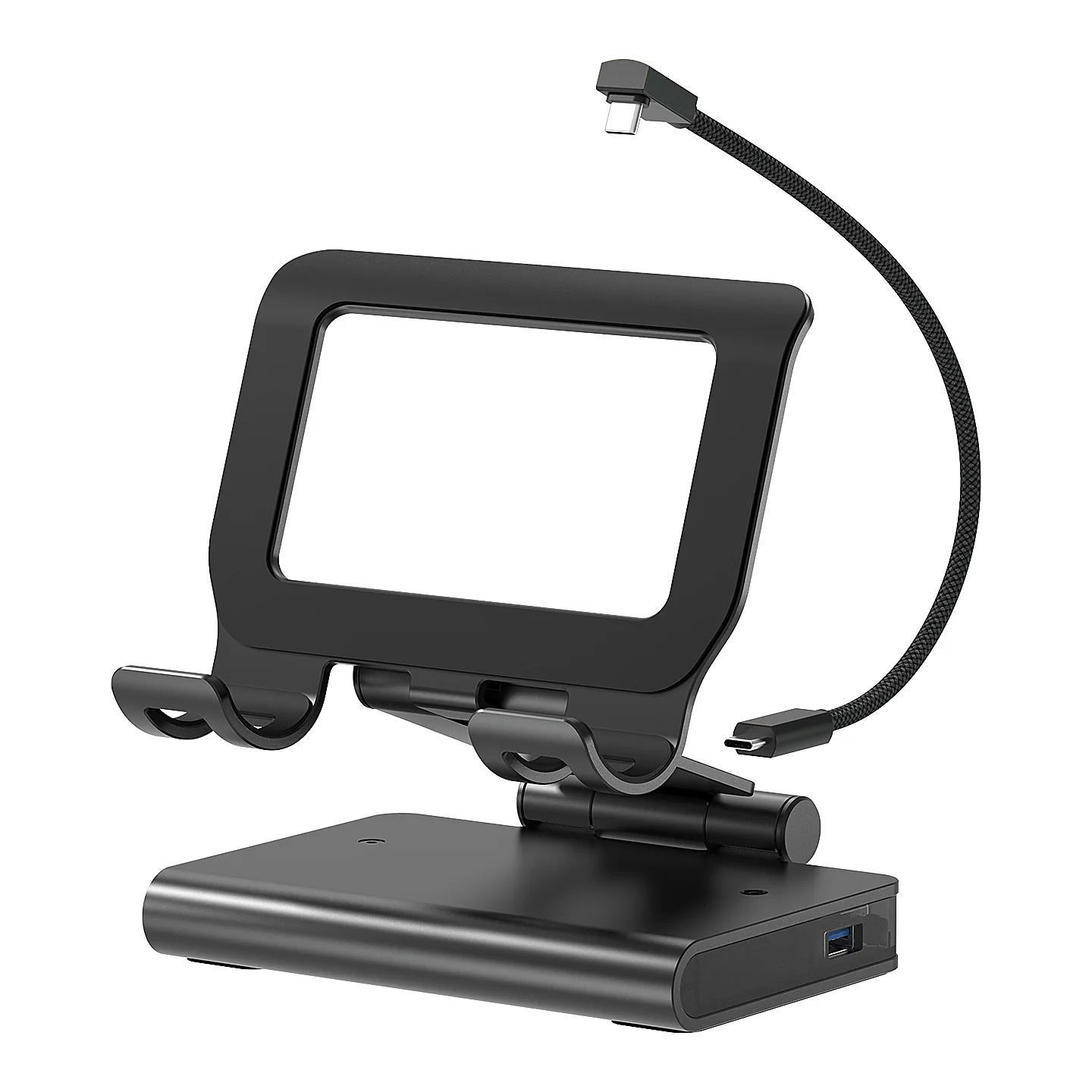 8K Docking Station For Handheld With Magnetic Dual Fans 3 Speed HDMI 2.1 48Gbps 100W PD Gigabit Ethernet Adjustable Stand