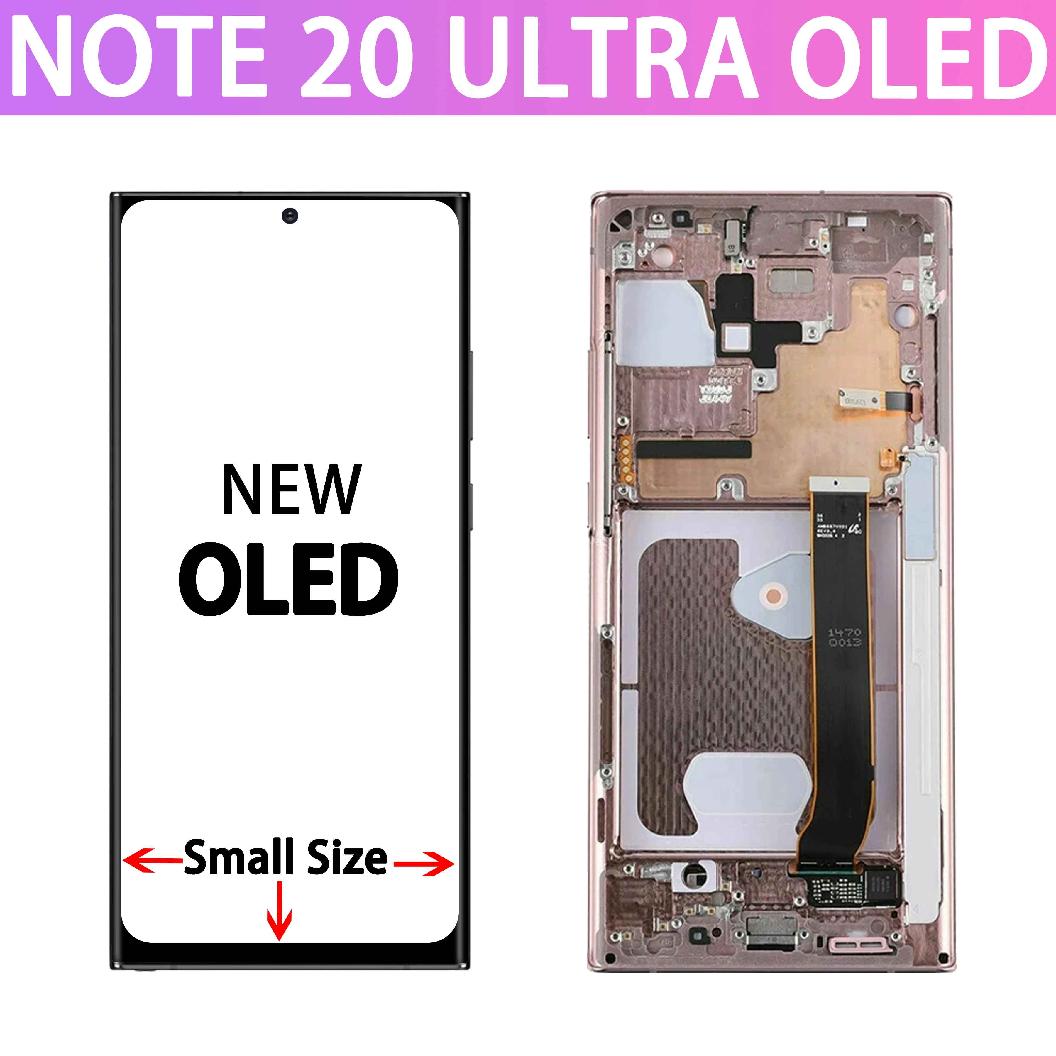 Super OLED For Samsung Galaxy Note 20 Ultra Touch Screen N985 N986u N986b Display Repair Parts With Frame For Note 20 Ultra Lcd