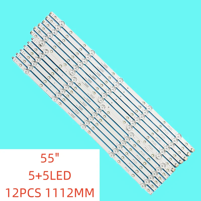 

12PCS/SET 5+5LEDs New LED Backlight for 55PUS7503 55PUS6162 55PUS7303 55PUS6703 55PUS6262 55PUS6753 LB55073 V0 V1 TPT550U