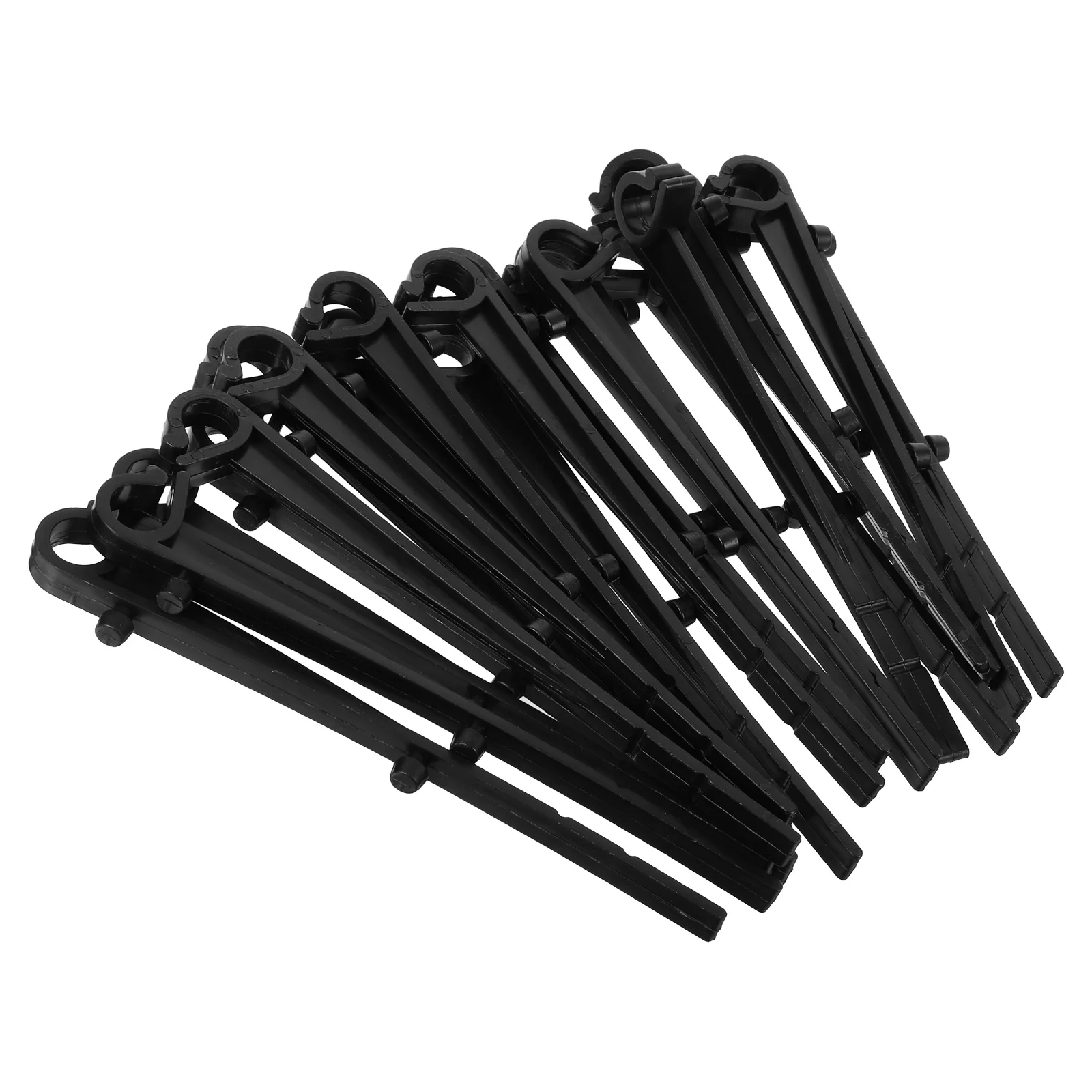 

20pcs Gutter Clips Black Straight Hook Durable Plastic Secure Installation Fits Most Gutters Easy Maintenance Functional Design