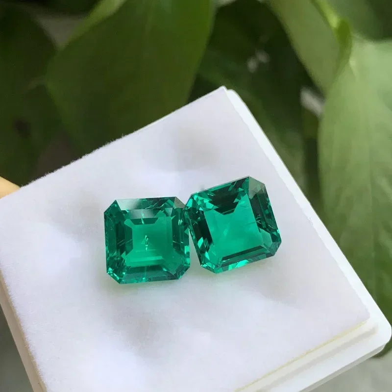 

Ruihe Octagon Cut Columbian Green Emerald Hydrothermal Lab Grown Emerald Loose Gemstone For Jewelry Rings Making