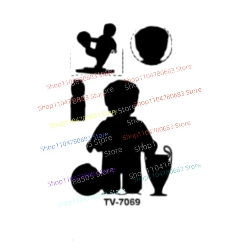 Klocki MOC TV6509 TV7070 TV7071 Figurki Sportowe Mini Lalki Model do Składania Dekoracje Anime Kreskówki Zabawki Prezenty