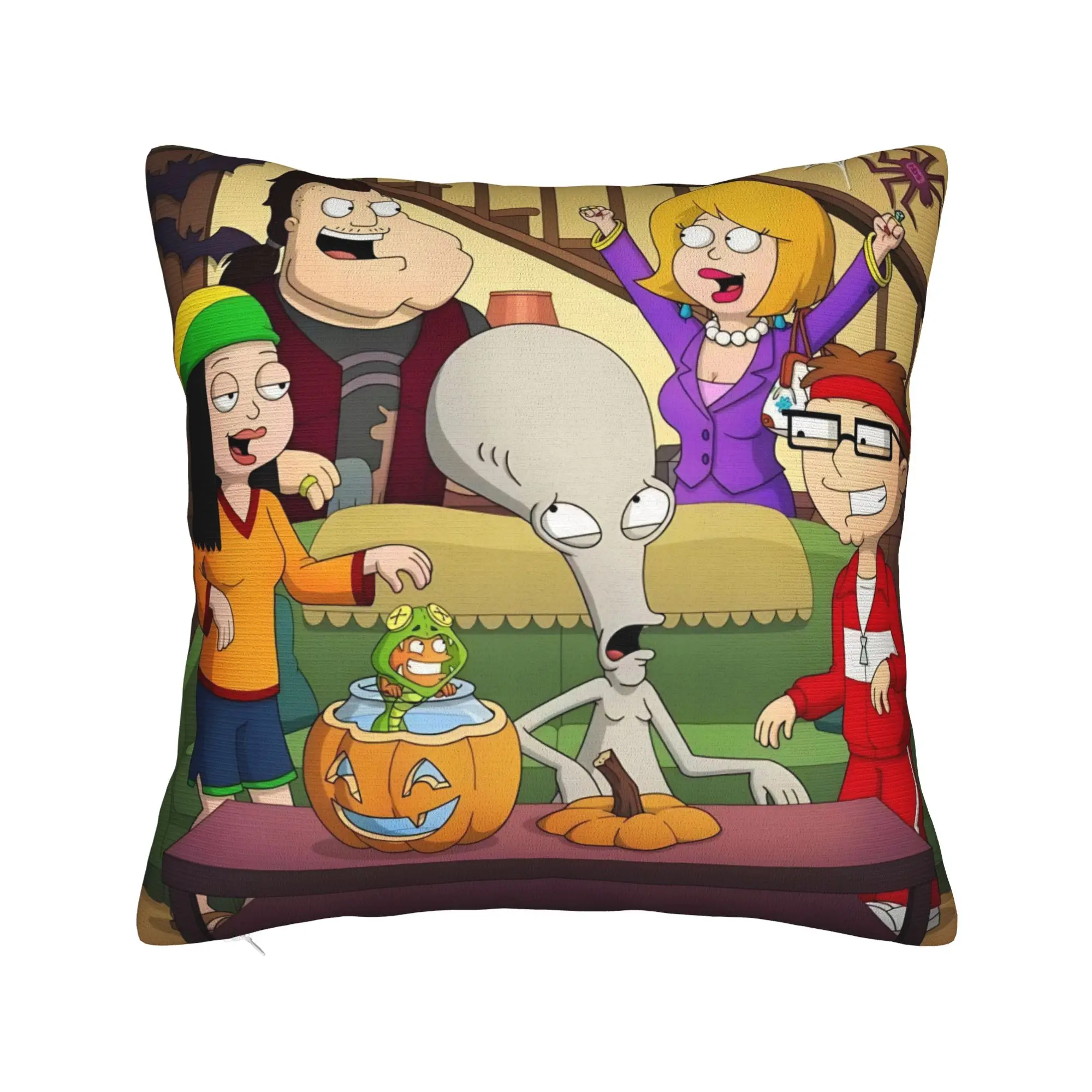 Home Decorations Americans Dads cartoon Pillowcase Stuff  Pillow Cover Square Multi-Size