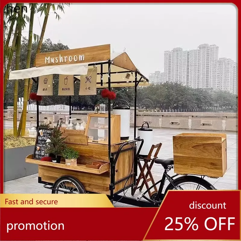 

CZ Reverse-Drive Three-Wheel Food Cart for Coffee, Bread, Promotions, Street Stalls, Night Markets, and Tourist Attractions
