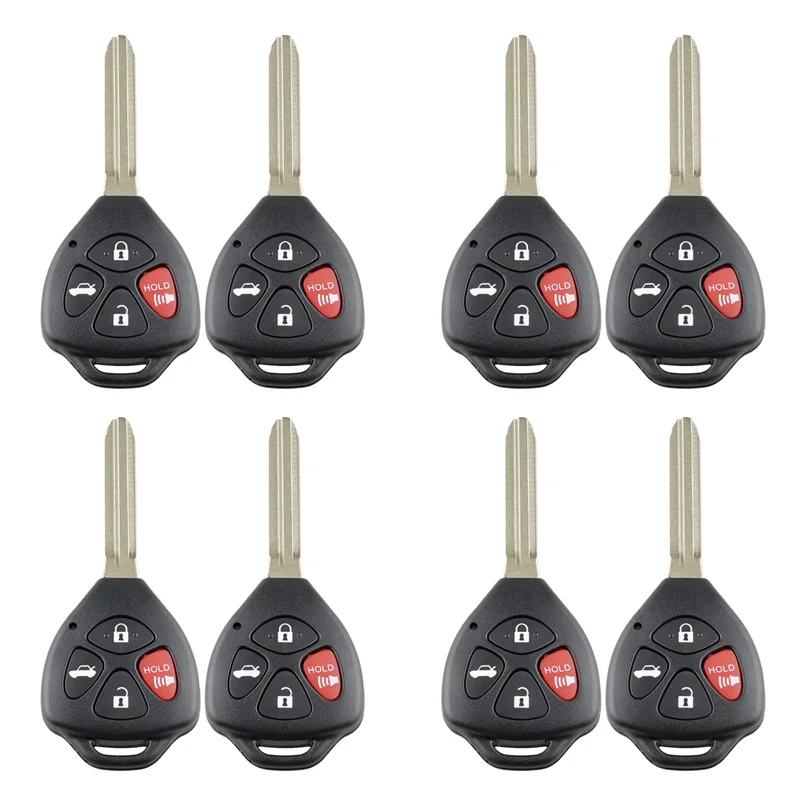 

8 X чехол для дистанционного ключа автомобиля для Toyota Camry Rav4 2007, 2008, 2009, 2010, 2011 годов