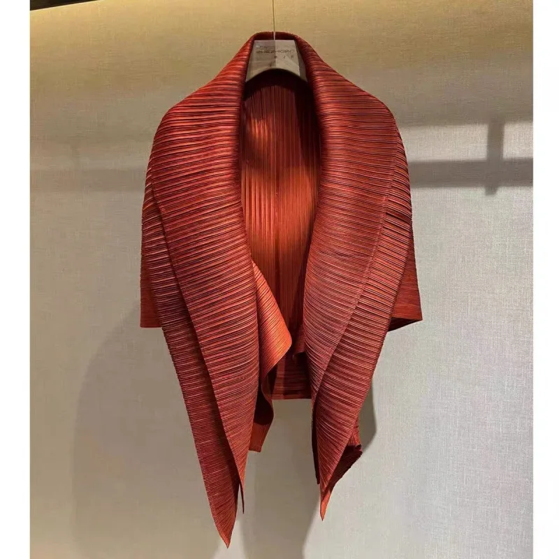 حجم كبير 2025 الخريف جديد المألوف المرأة التفاف معطف البوليستر النسيج التخسيس اللحوم تغطي تنوعا مطوي تصميم Stre... #1