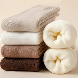 5 Pairs of Thick, Warm, and Cozy Thermal Mid Tube Socks for Women - Soft Versatile, and Stylish - Perfect for Cold Weather