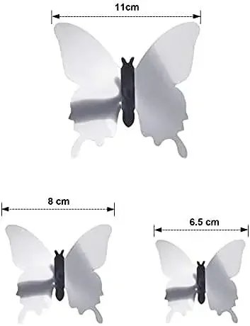 12 szt. Motyl naklejki ścienne z efektem lustra 3D DIY naklejka dla dzieci Paster naklejki dekoracja domu tło przyjęcie weselne