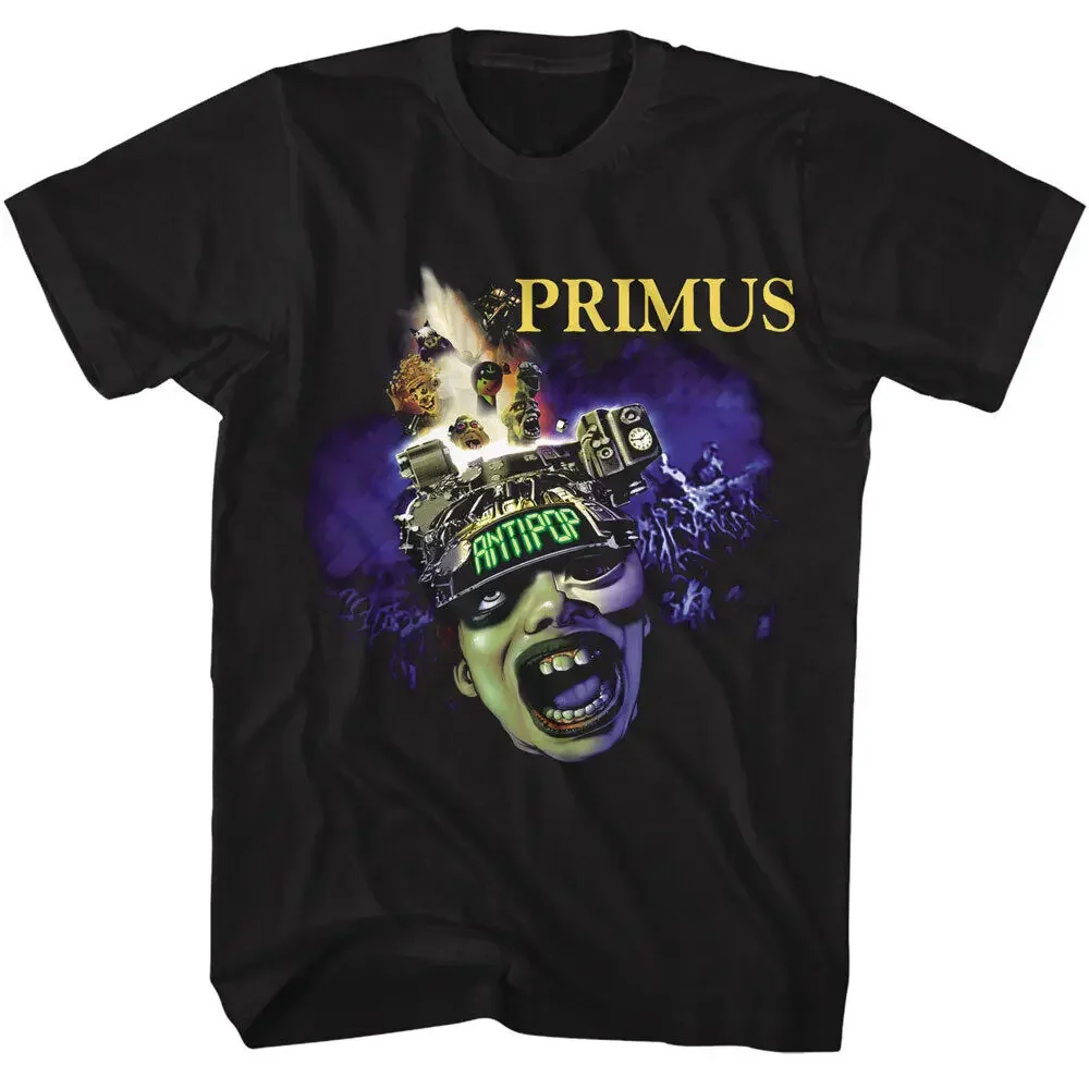 

Primus Men's T Shirt ANTIPOP Funk Music Progressive Black Cotton Merch