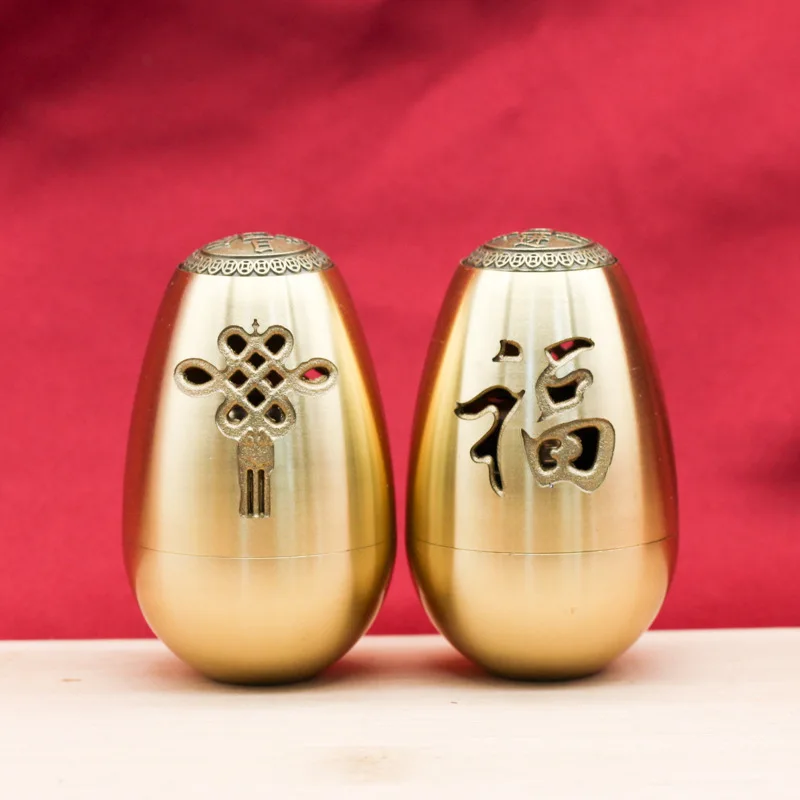 Brass stress-relief hand warmer, pocket stove, catalytic stove with a rotatable top, portable and continuously heating brass han