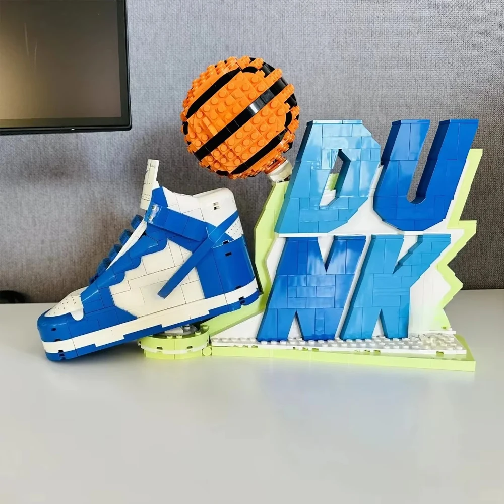 

Handsome basketball shoes sports shoes educational building block model sports toys children adult christmas birthday gifts