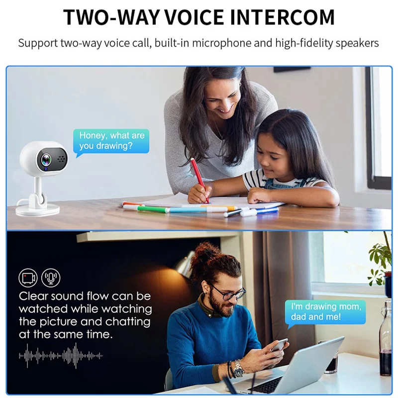 1080P มินิสมาร์ท WiFi กล้อง IP Motion Detection ALARM Reminder Voice Interactive Night Vision การตรวจสอบ Home Security 2025