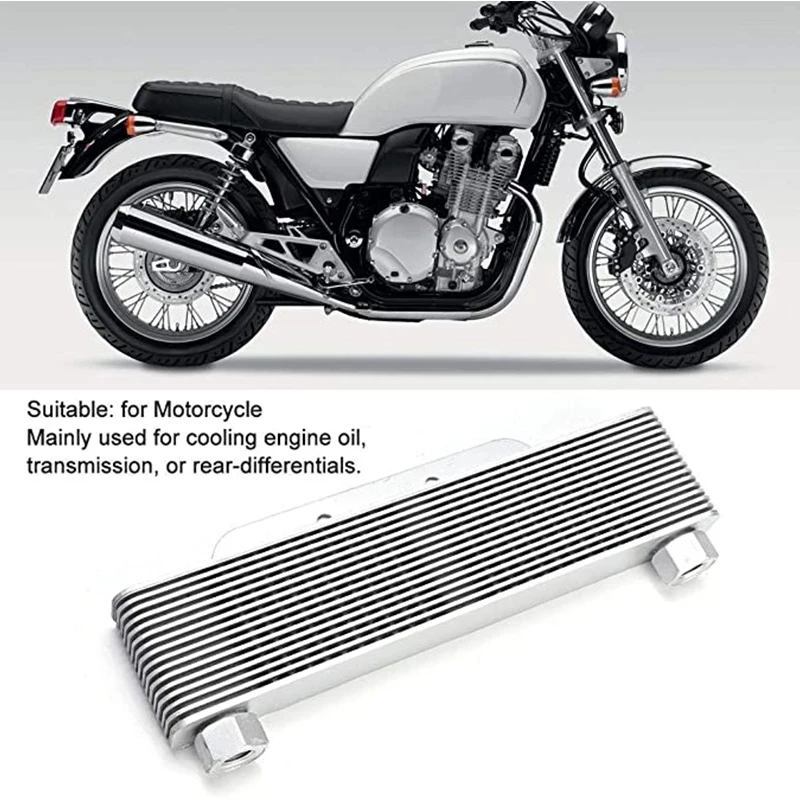 Enfriador de aceite para motocicleta, radiador de refrigeración, 15 filas, motor de aluminio, 300cc, piezas universales para motor, piezas modificadas para moto de cross y Motocross