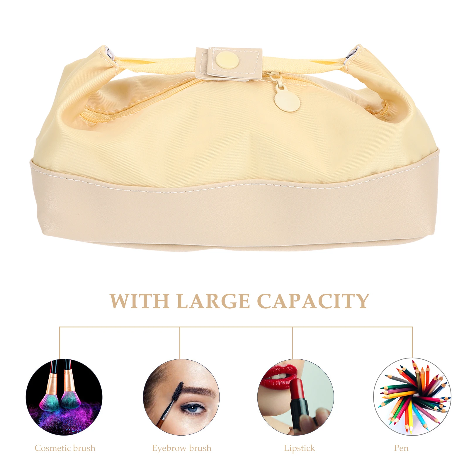 

Portable Pen Bag Polyester Large Capacity School Supplies Girls Pencil Case Coin Purse Makeup Brush ganizer St Pouch