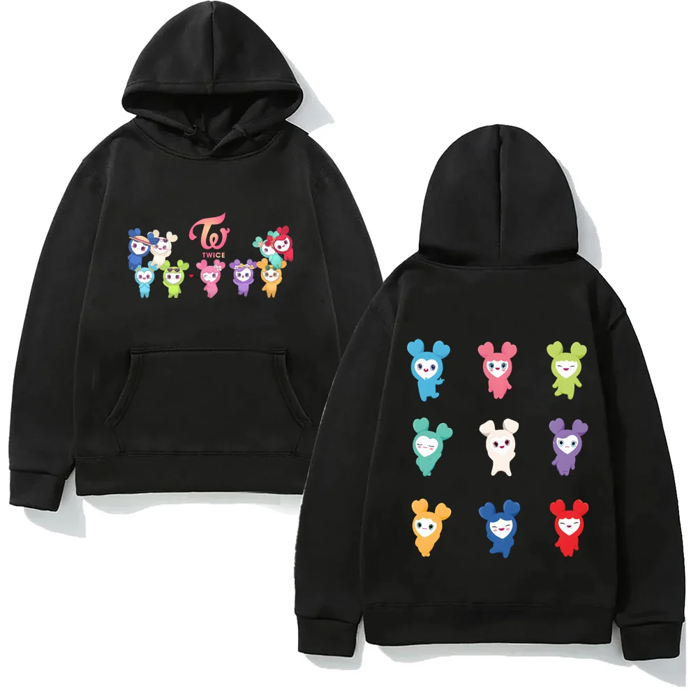 

TWICE Official Mascot Lovelys Hoodie Lovelys Cute Casual High Quality Cartoon Print Moletom with Hooded Fleece Comfortable Hoody