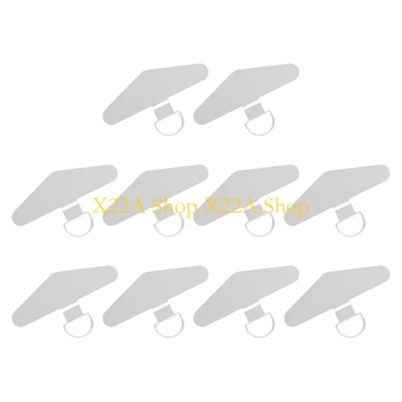 Unique 10PCS 360 Rotatable Phone Holder Clip 0.3mm Stainless Steel Metal Texture Suitable for Versatile Use at Home