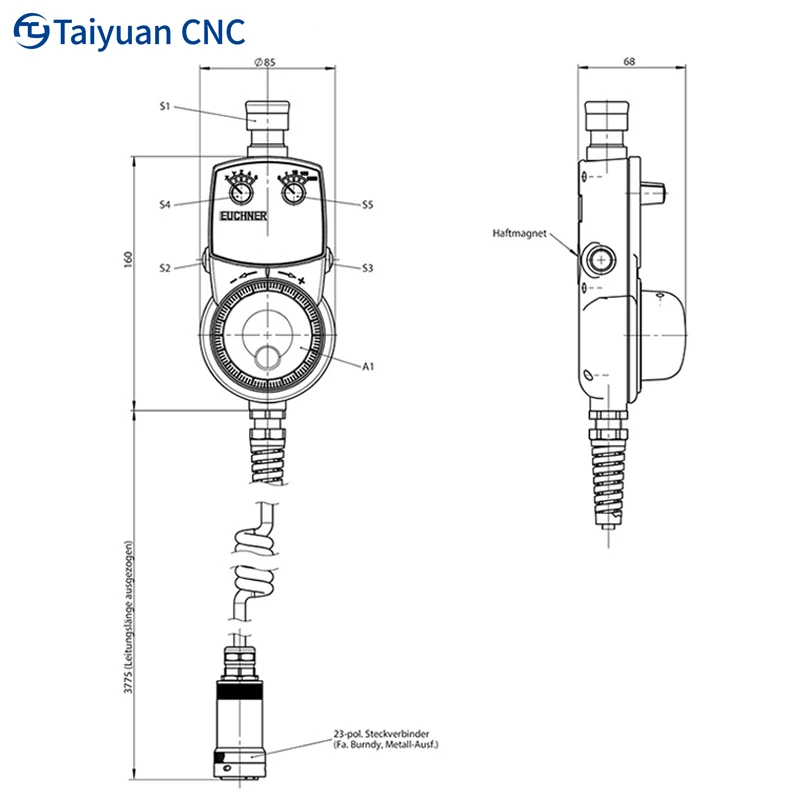 EUCHNER CNC elektronisch handwiel CNC-machine Bewerkingscentrum Machine Handwiel Mpg