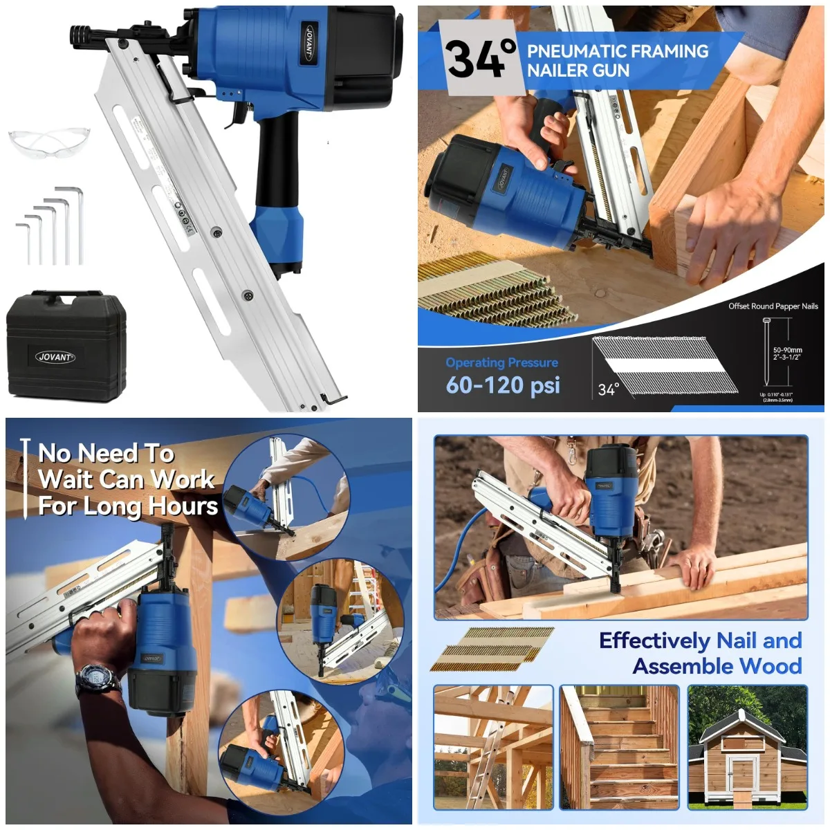 

Пневматический гвоздезабивной станок, круглые гвозди со смещением 2-3/8 футов, профессиональный предпочтительный бренд