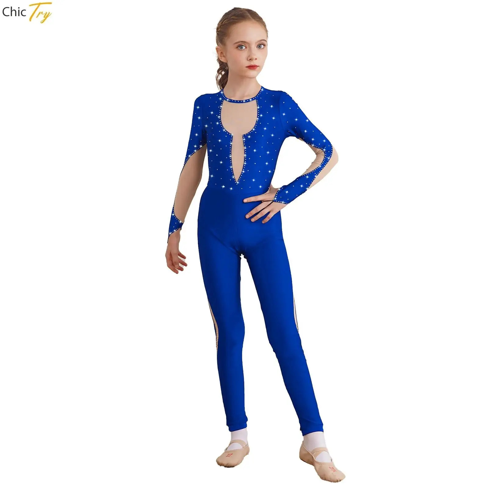 Bambini Balletto Jazz Dancewear Body Body Ginnastica ritmica Stage Wear Performance Costume Ragazze Pattinaggio di figura Unitard